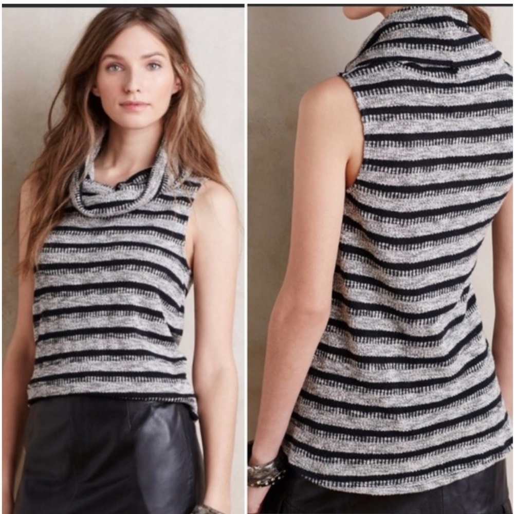 Anthro Dolan Charente Striped Knit Turtleneck Top